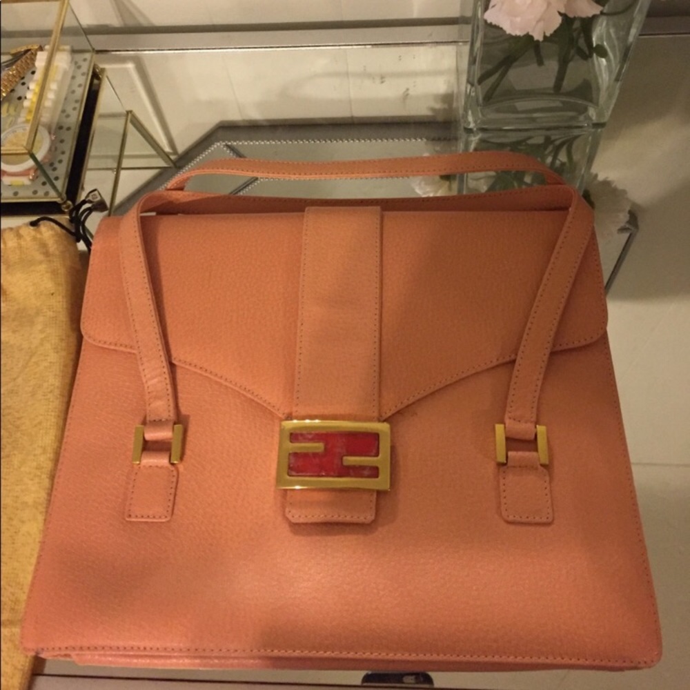 ❌SOLD❌ Pink Fendi bag with semi-precious stone